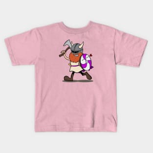 Viking Berserker Cartoon (Player 6 / pink version) Kids T-Shirt